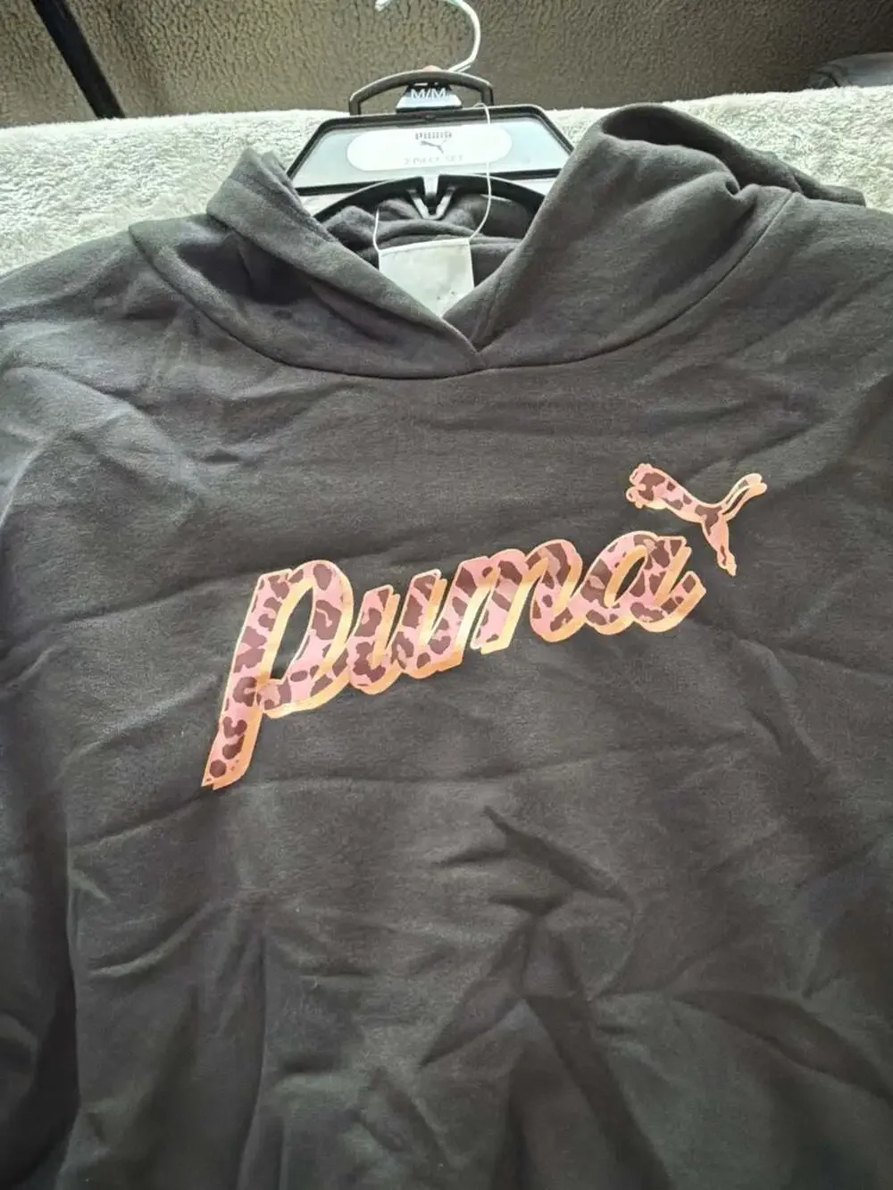 Puma Girls' 2-Piece Fleece Hoodie and Legging Set, Size M (8/10) - Picture 2 of 9